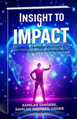 A book cover design featuring the title 'Insight to Impact: Embark on a Transformative Journey to Unlock Purpose and Maximize Impact with Your Guide to Strategic Self-Awareness' prominently displayed