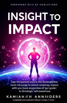 A book cover design featuring the title "Insight to Impact: Embark on a Transformative Journey to Unlock Purpose and Maximize Impact with Your Guide to Strategic Self-Awareness" by Kamilah Sanders, Founder/Chief Impact Architect of Greater Than Equal