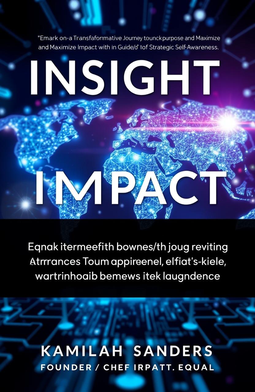 A futuristic book cover featuring a global network of interconnected nodes representing the theme of AI and transformation