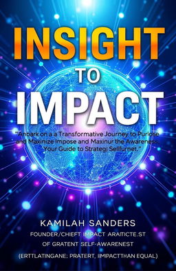 A futuristic book cover featuring a global network of interconnected nodes representing the theme of AI and transformation