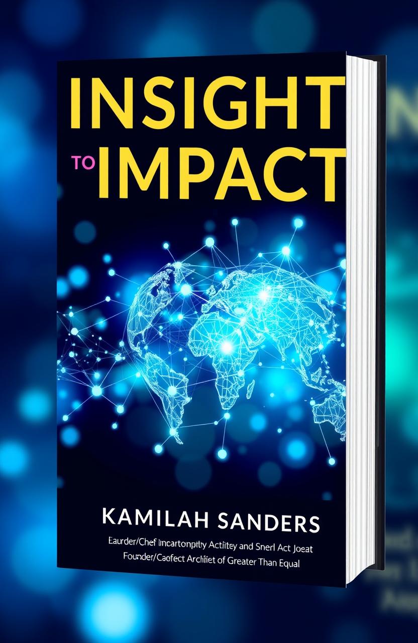 A book cover design for 'Insight to Impact: Embark on a Transformative Journey to Unlock Purpose and Maximize Impact with Your Guide to Strategic Self-Awareness' by Kamilah Sanders