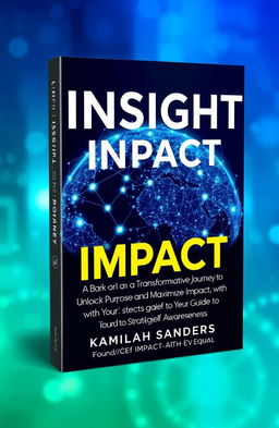 A book cover design for 'Insight to Impact: Embark on a Transformative Journey to Unlock Purpose and Maximize Impact with Your Guide to Strategic Self-Awareness' by Kamilah Sanders