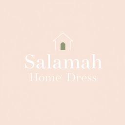 A modern and elegant logo design for 'Salamah Home Dress', featuring stylish typography that emphasizes the brand name