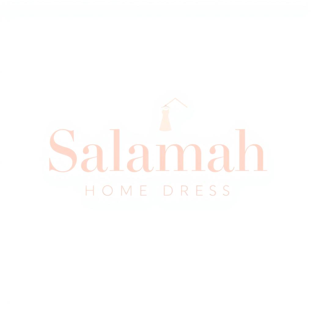 A modern and elegant logo design for 'Salamah Home Dress', featuring stylish typography that emphasizes the brand name