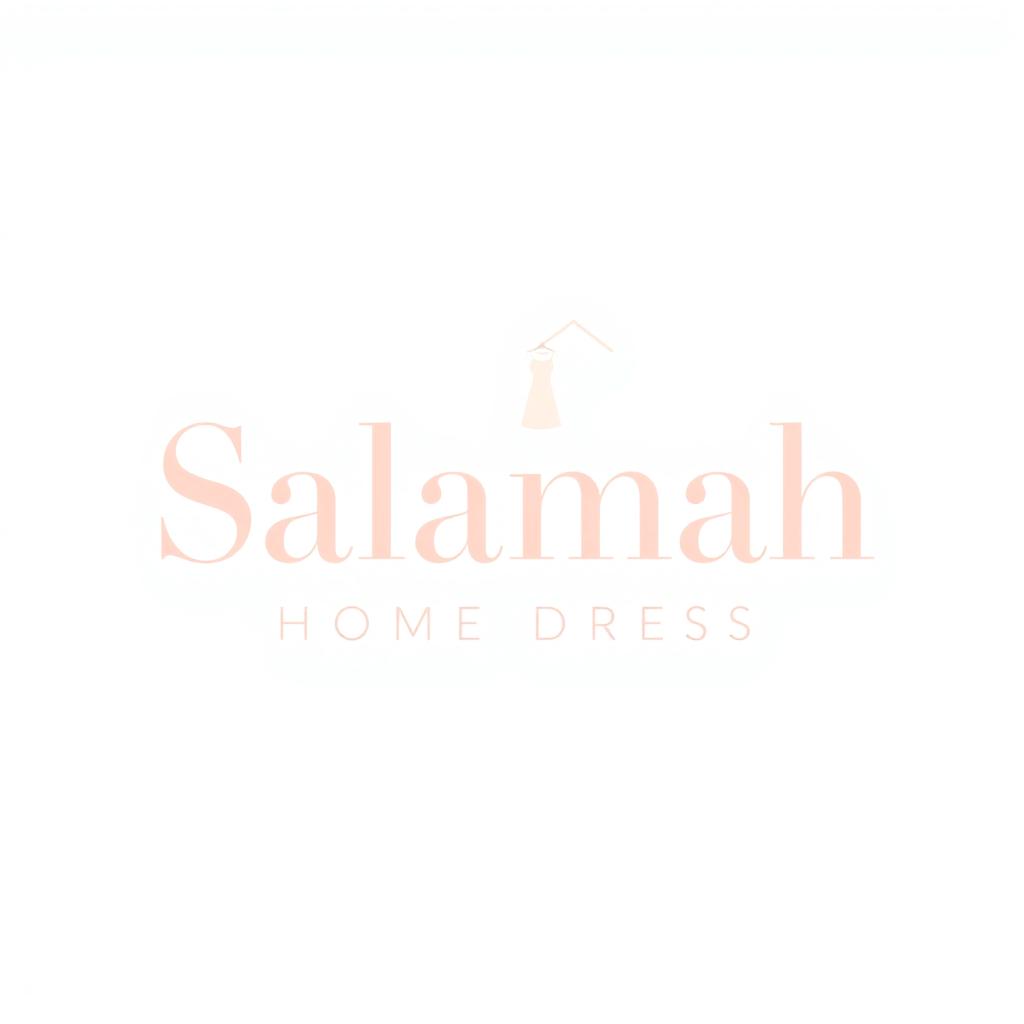 A modern and elegant logo design for 'Salamah Home Dress', featuring stylish typography that emphasizes the brand name