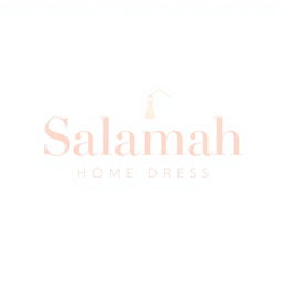 A modern and elegant logo design for 'Salamah Home Dress', featuring stylish typography that emphasizes the brand name