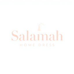 A modern and elegant logo design for 'Salamah Home Dress', featuring stylish typography that emphasizes the brand name