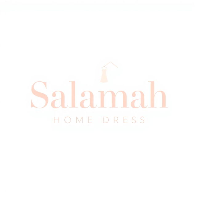 A modern and elegant logo design for 'Salamah Home Dress', featuring stylish typography that emphasizes the brand name