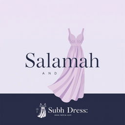 A stylish and modern logo design for 'Salamah Home Dress' that prominently features the image of a beautiful home dress (daster)