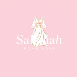 A charming logo design for 'Salamah Home Wear' featuring a background in baby pink