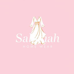 A charming logo design for 'Salamah Home Wear' featuring a background in baby pink