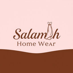 An eye-catching logo design for 'Salamah Home Wear' featuring a background in baby pink