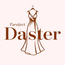 A stylish logo design featuring a perfect and elegant home dress (daster) with a rich brown color scheme
