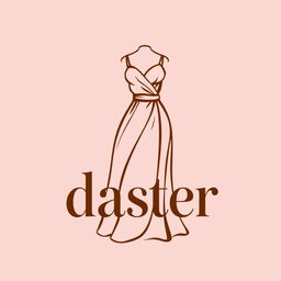 A stylish logo design featuring a perfect and elegant home dress (daster) with a rich brown color scheme