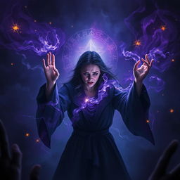 A dramatic and mystical scene depicting the concept of a 'Mother's Spell' gone horribly wrong