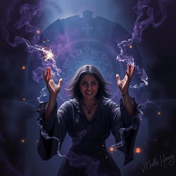 A dramatic and mystical scene depicting the concept of a 'Mother's Spell' gone horribly wrong