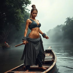 A female pirate from the Ayutthaya period, dressed like a villager from Bang Rachan