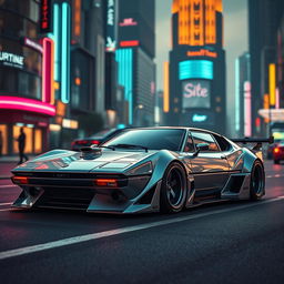A futuristic Fiat X1/9, envisioned as a sleek and modern coupe from the future