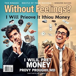 A thought-provoking magazine cover featuring the title 'Without Feelings? I Will Prove It Through Money'