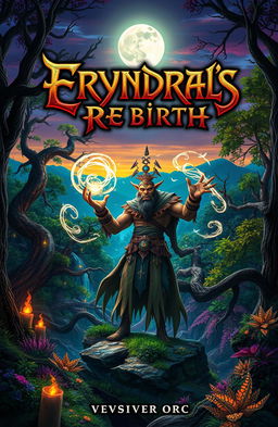 A captivating fantasy cover art for 'Eryndral's Rebirth,' envisioned by the Orc tribe