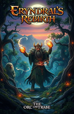 A captivating fantasy cover art for 'Eryndral's Rebirth,' envisioned by the Orc tribe