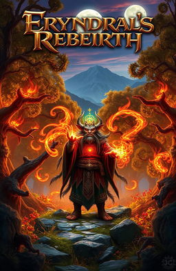A captivating fantasy cover art for 'Eryndral's Rebirth,' envisioned by the Orc tribe