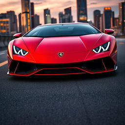 A stunning sports car that merges the bold and aggressive design of a Lamborghini with the refined elegance of a Ferrari