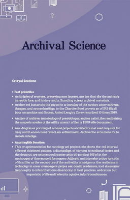 A detailed academic manuscript on archival science