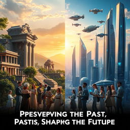 A conceptual artwork symbolizing the theme 'Preserving the Past, Shaping the Future'
