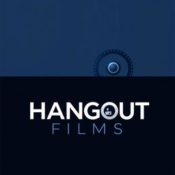 A modern and elegant logo design for a film production house named 'HANGOUT FILMS'