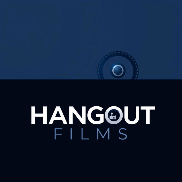 A modern and elegant logo design for a film production house named 'HANGOUT FILMS'