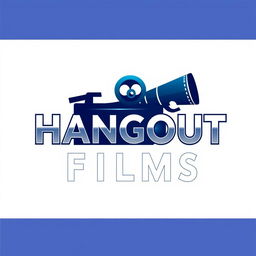 A modern and elegant logo design for a film production house named 'HANGOUT FILMS'