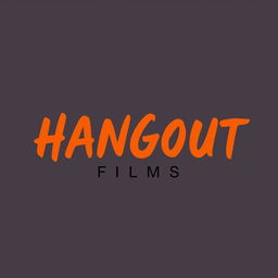 A stylish wordmark logo design for a film production house named 'HANGOUT FILMS'