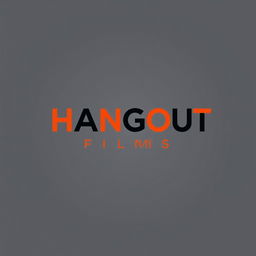 A stylish wordmark logo design for a film production house named 'HANGOUT FILMS'