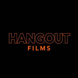 A stylish wordmark logo design for a film production house named 'HANGOUT FILMS'