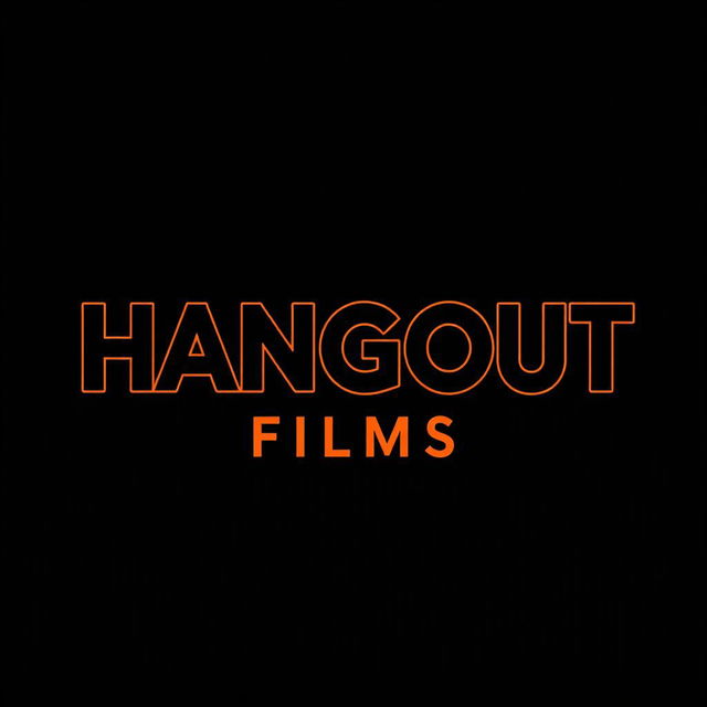 A stylish wordmark logo design for a film production house named 'HANGOUT FILMS'