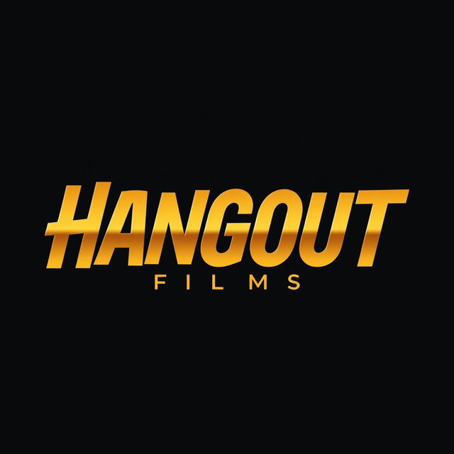 A modern and stylish wordmark logo for a film production house named 'HANGOUT FILMS'