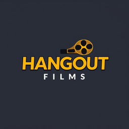 A modern and stylish wordmark logo for a film production house named 'HANGOUT FILMS'