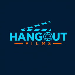 A modern and stylish wordmark logo for a film production company named 'HANGOUT FILMS'