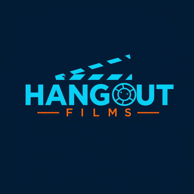 A modern and stylish wordmark logo for a film production company named 'HANGOUT FILMS'