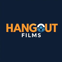 A modern and stylish wordmark logo for a film production company named 'HANGOUT FILMS'