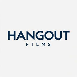 A sleek and contemporary wordmark logo for a modern film production house named 'HANGOUT FILMS'