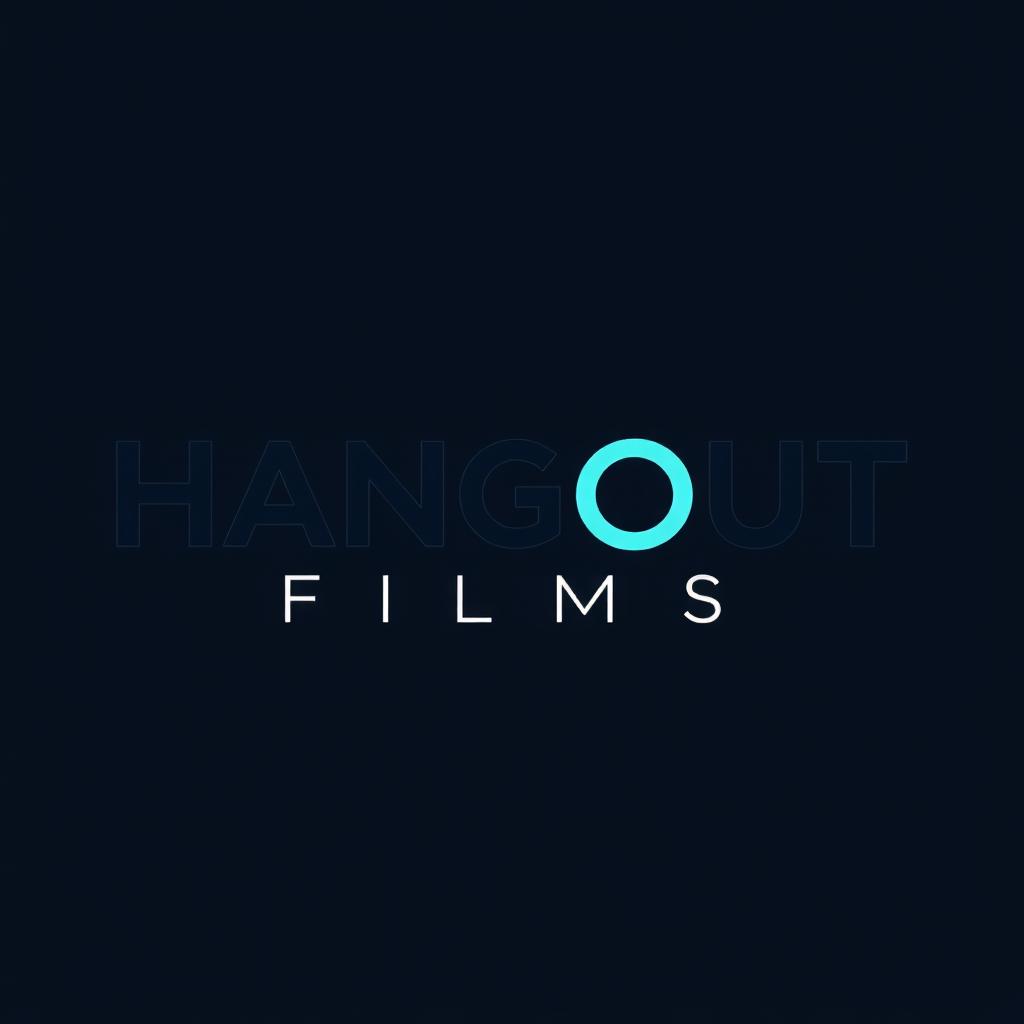 A sleek and contemporary wordmark logo for a modern film production house named 'HANGOUT FILMS'