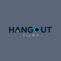 A sleek and contemporary wordmark logo for a modern film production house named 'HANGOUT FILMS'