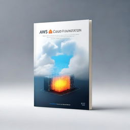 A refined digital art image of a book cover titled 'AWS Cloud Foundation Study Materials'