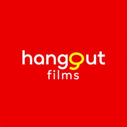 A modern and unique wordmark logo for a film production house named 'hangout films'