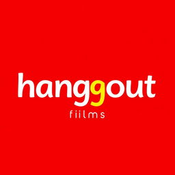 A contemporary wordmark logo for a film production house named 'hangout films'