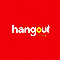 A contemporary wordmark logo for a film production house named 'hangout films'
