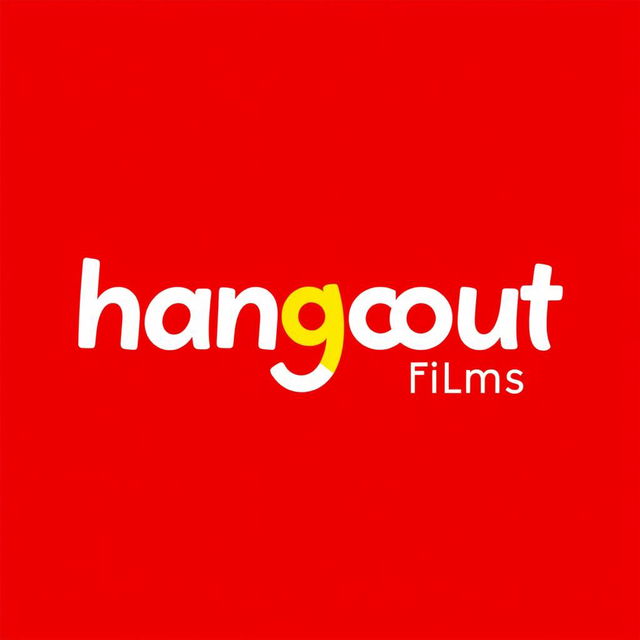 A contemporary wordmark logo for a film production house named 'hangout films'