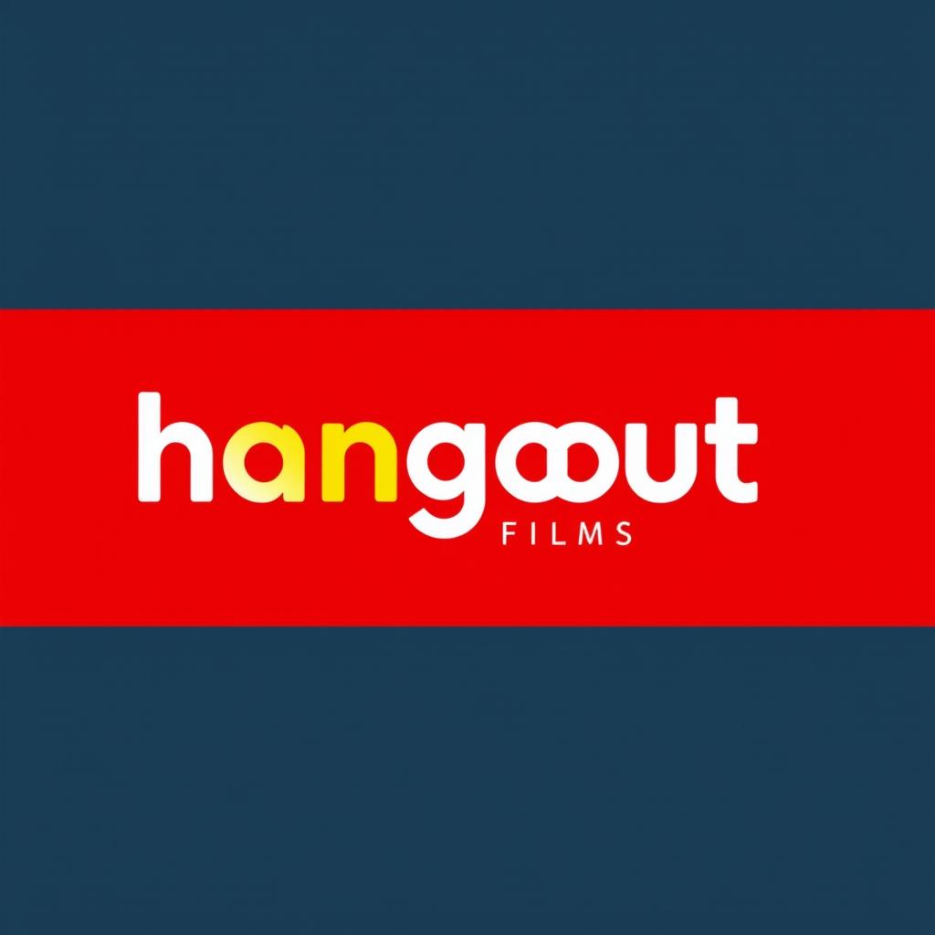 A contemporary wordmark logo for a film production house named 'hangout films'